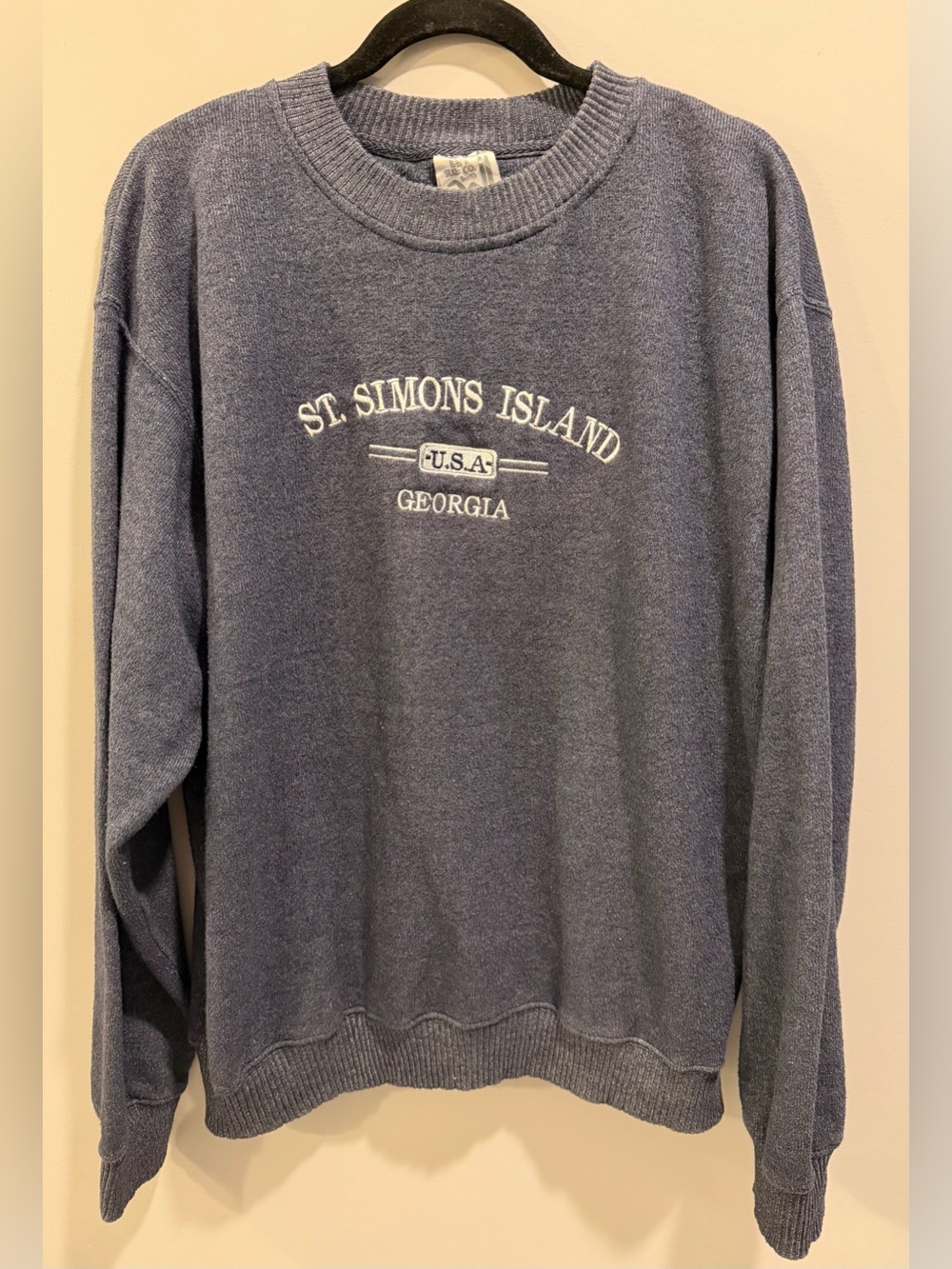 Esy Surf Co St Simons Island GA Pullover Sweatshirt Dark Grey / Navy Size XL